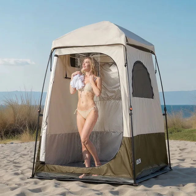 Shower Tent foldable silver 10.91 lbs