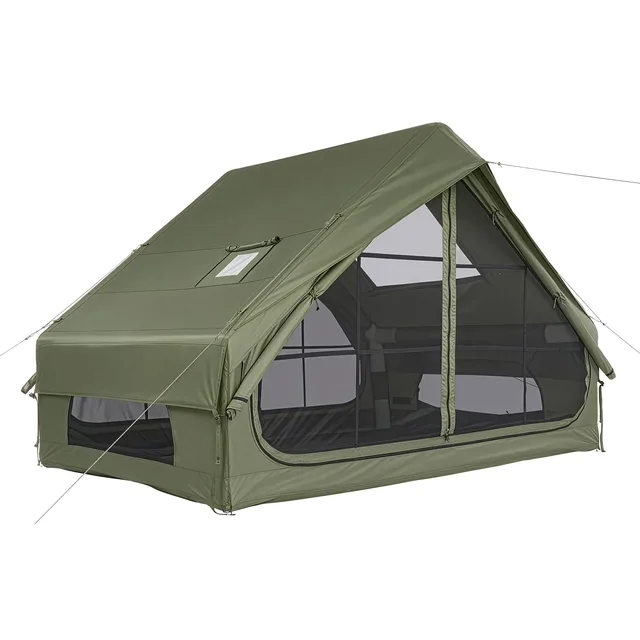 Inflatable Tent 5 people waterproof green