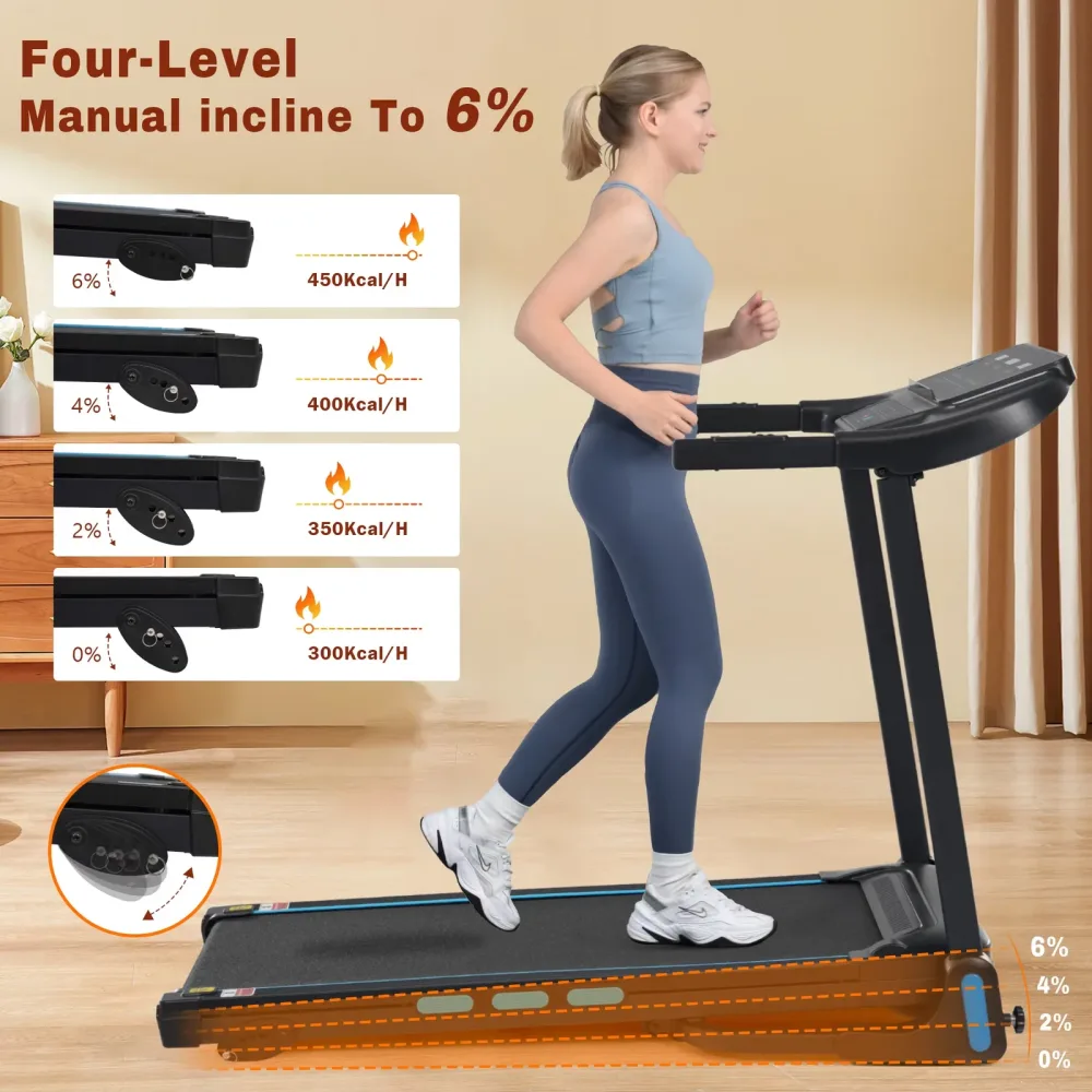 Foldable Treadmill 3.5hp 350lbs