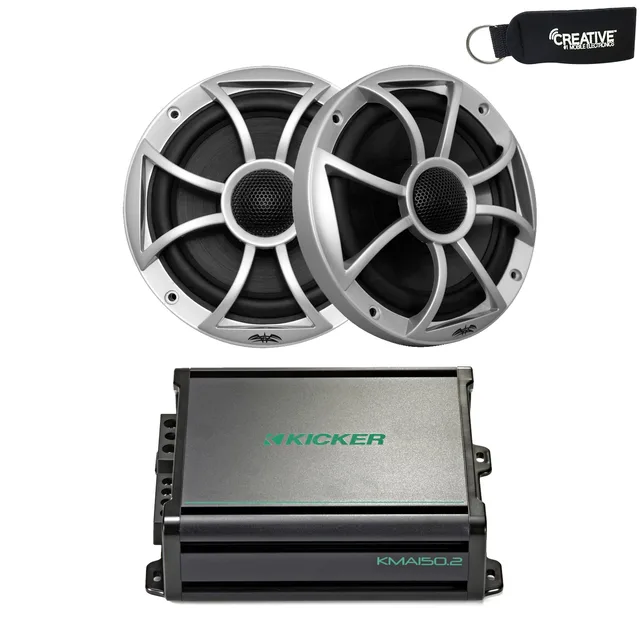 Marine Amplifier 1 pair 6.5" black