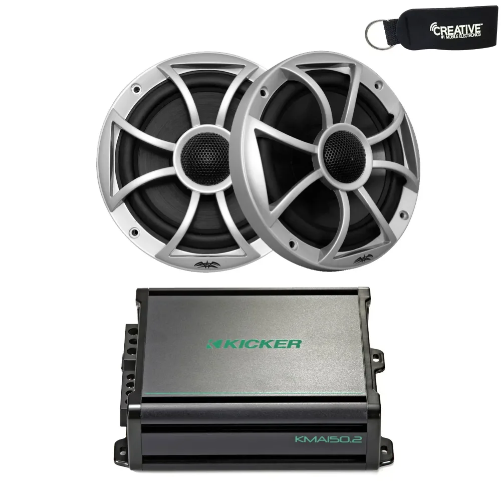 Marine Amplifier 1 pair 6.5" black