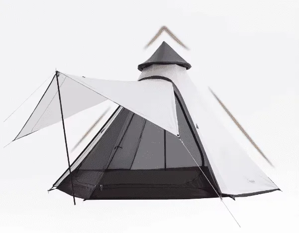 Camping Tent 3 people 4 people white