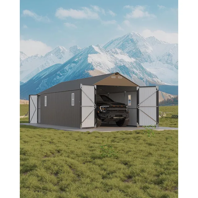 Metal Carport 25ft grey 298'