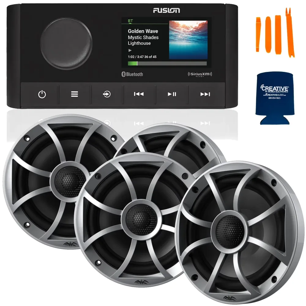Stereo 2 pair 6.5" silver