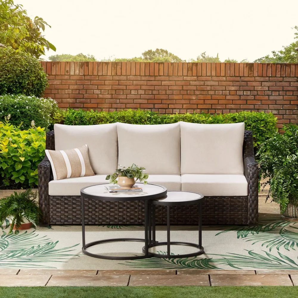 Sofa green brown 79.53 in