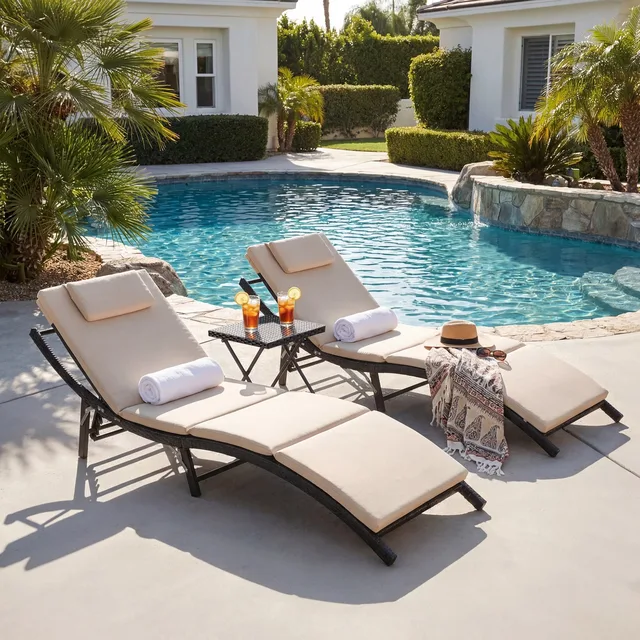 Patio folding beige foldable