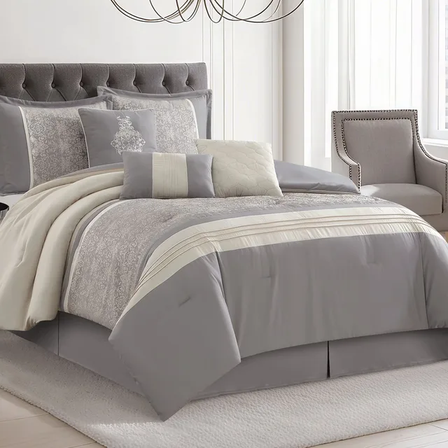 Bedding black grey 104"