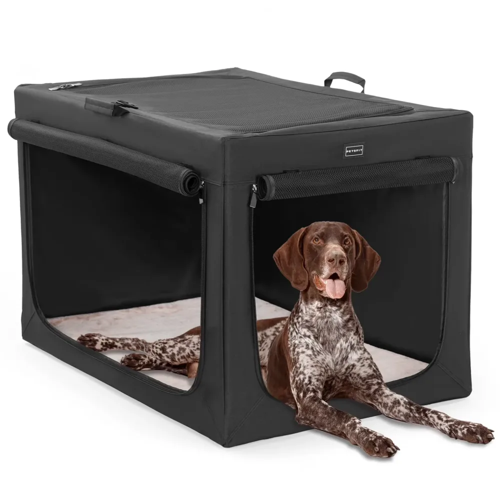Dog Crate 39.5 inch adjustable black