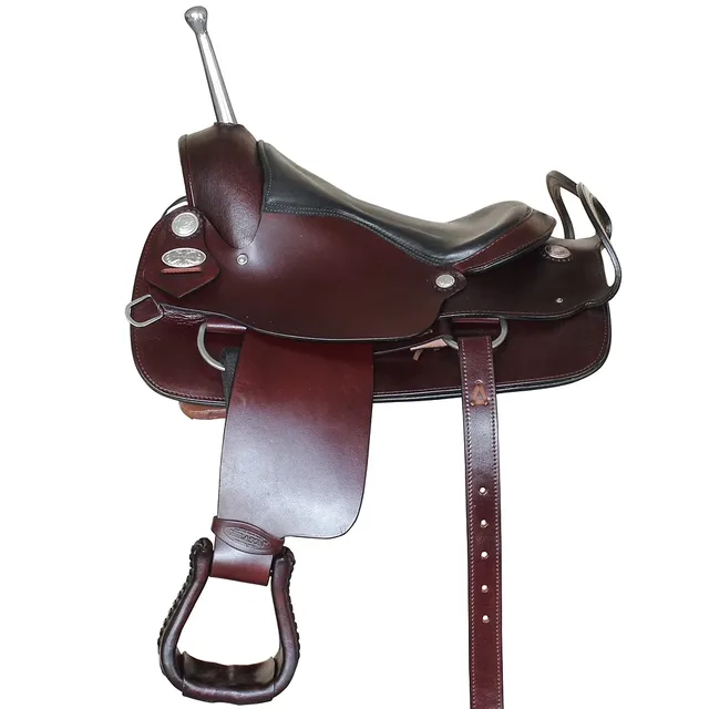 Saddle 16" brown white