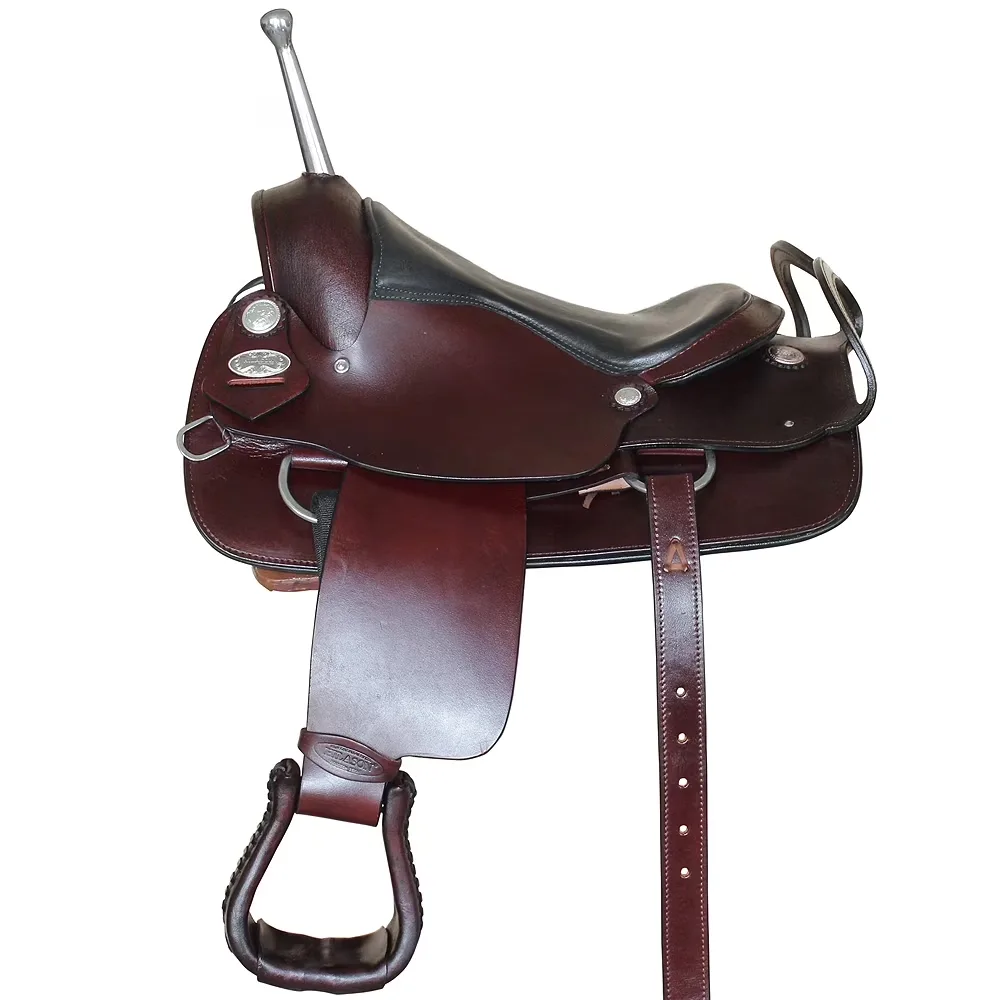 Saddle 16" brown white