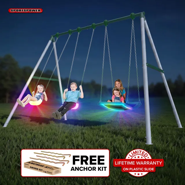 Backyard Playset 9.5ft led green