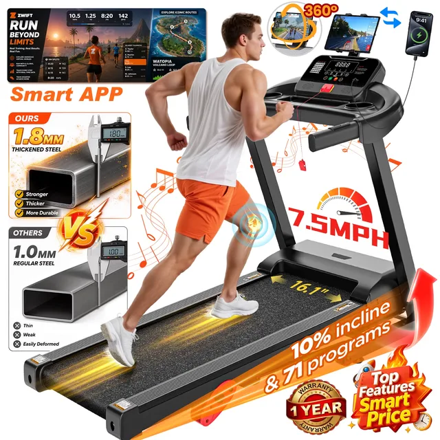 Portable Treadmill 300 lbs 3.65hp