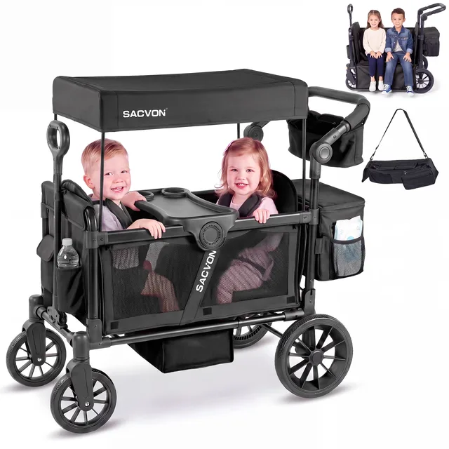 Wagon adjustable black 220 lbs