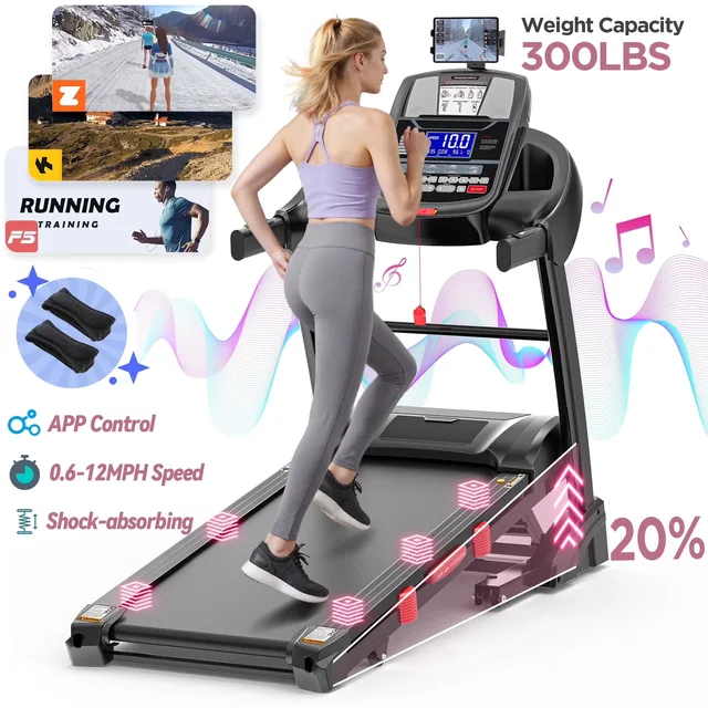 Folding Treadmill 300lbs portable