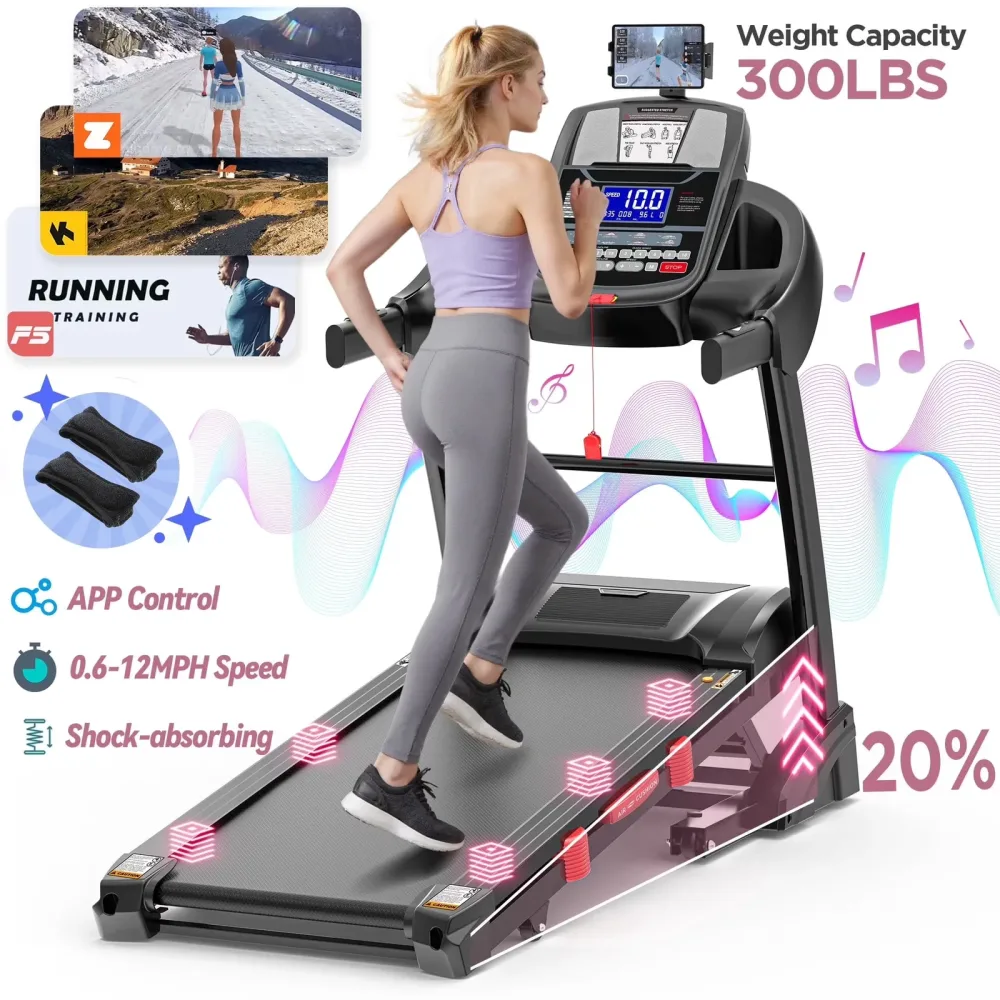 Folding Treadmill 300lbs portable