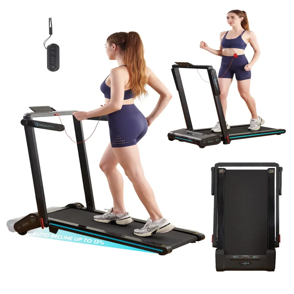 Running Machine foldable black 2.5hp