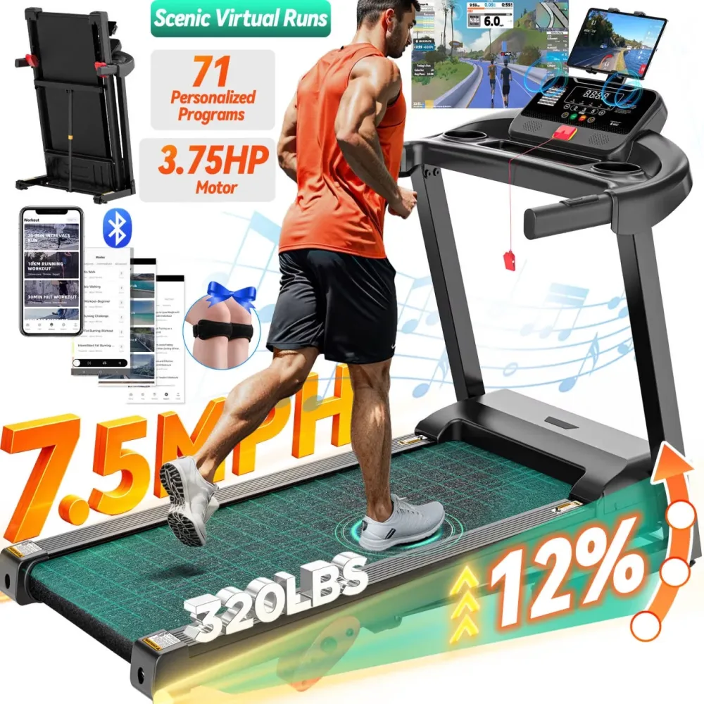 Treadmill 330lb 3.75hp folding