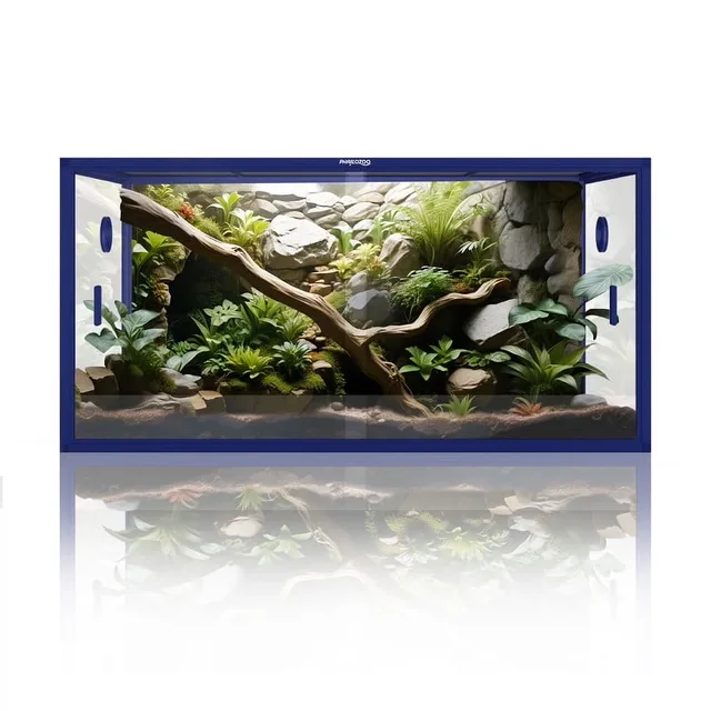 Reptile Enclosure 120 gallon black blue