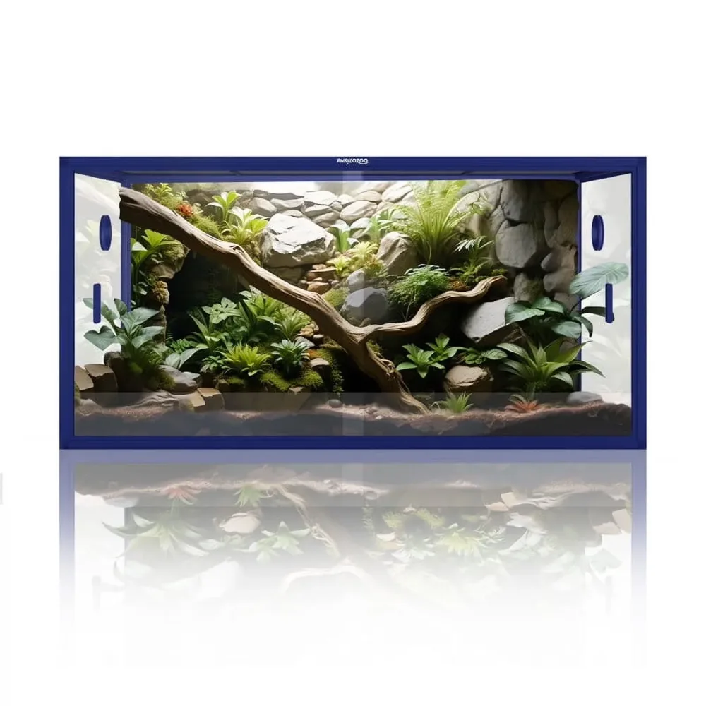 Reptile Enclosure 120 gallon black blue