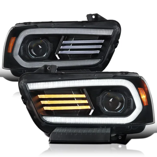 Projector Headlights led black 1 pair