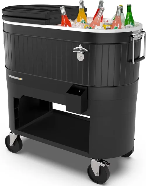 Cooler black insulated white