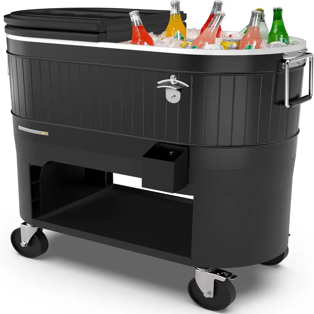 Cooler black insulated white