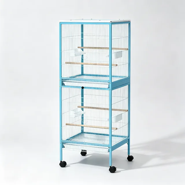 Bird Cage blue white