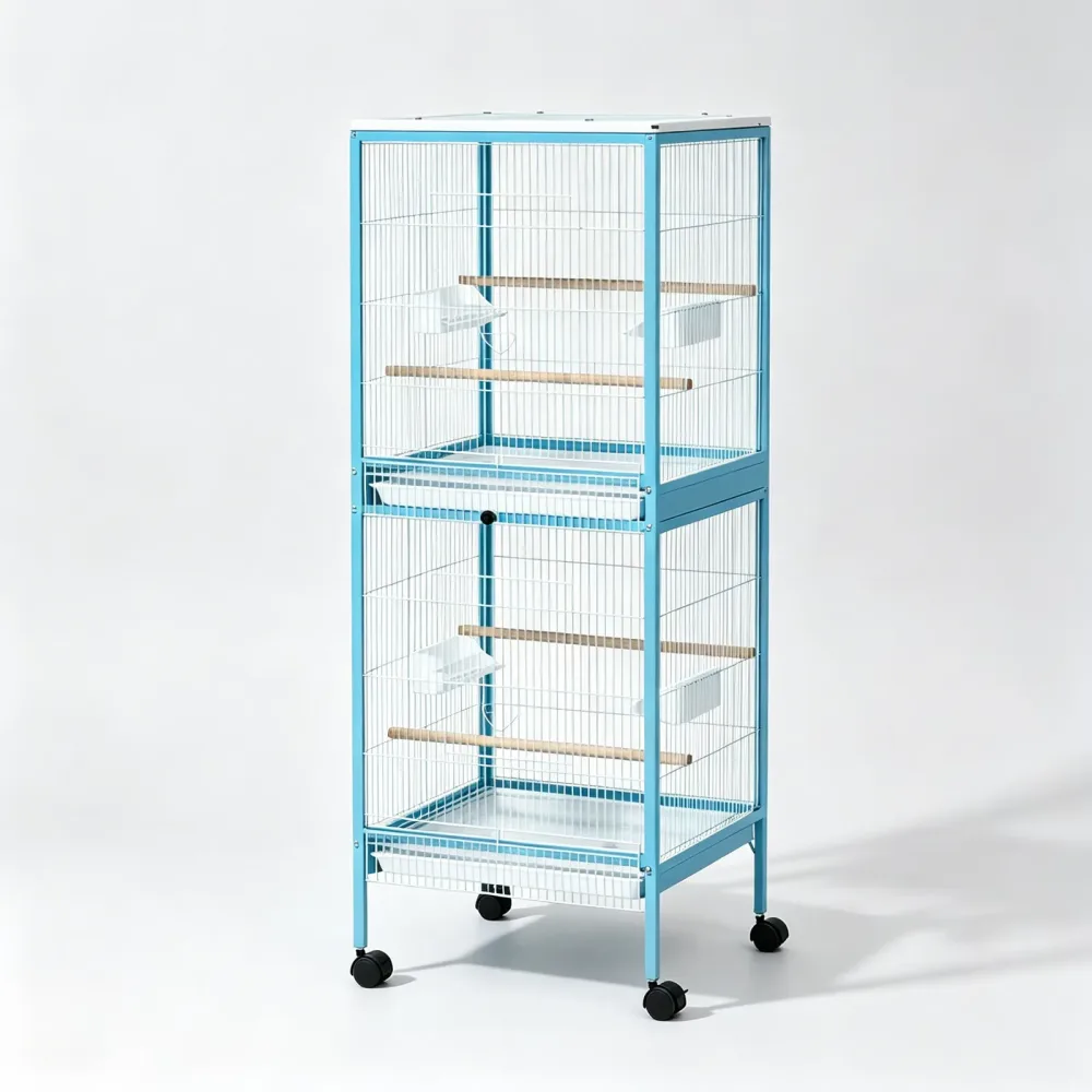 Bird Cage blue white