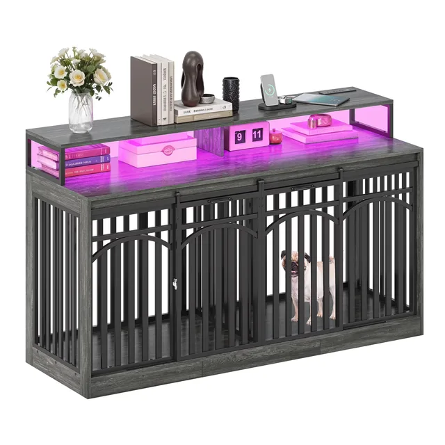 Dog Crate 71" led heavy-duty