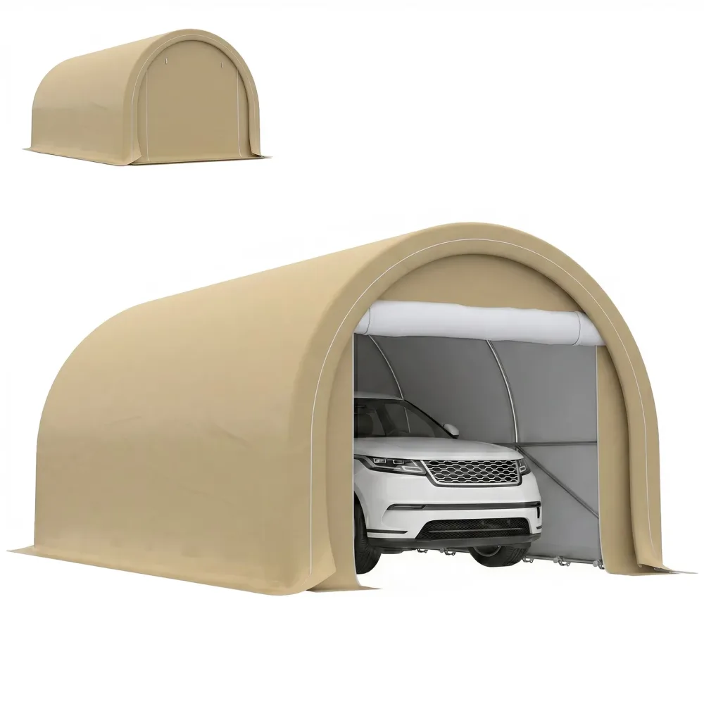 Carport Portable beige 10'