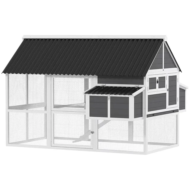 Chicken Coop gray 69.3" 83.9"