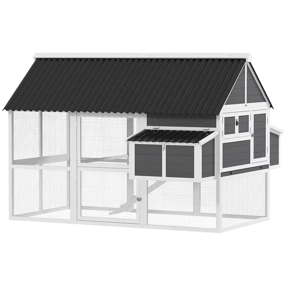 Chicken Coop gray 69.3" 83.9"