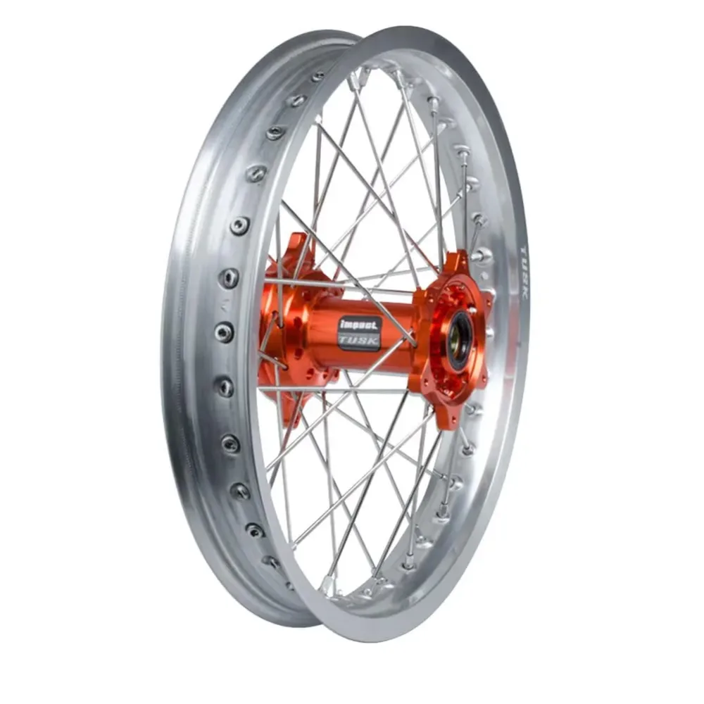 Complete Wheel silver orange 6 lb