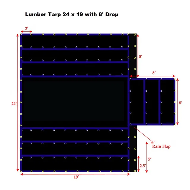 Truck Tarp 24' 19' 8'