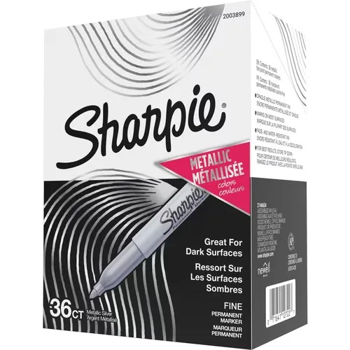 Permanent Markers 2 pack silver gray