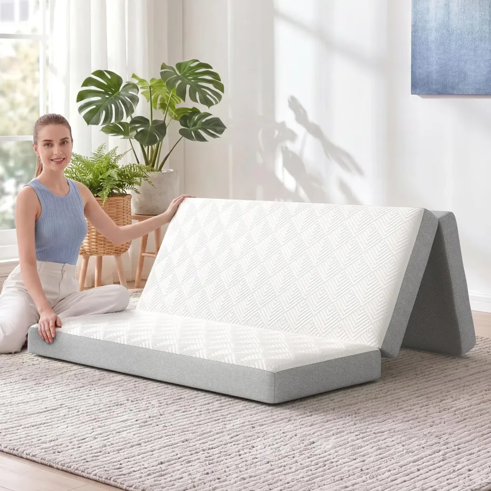Mattress 4 inch foldable portable