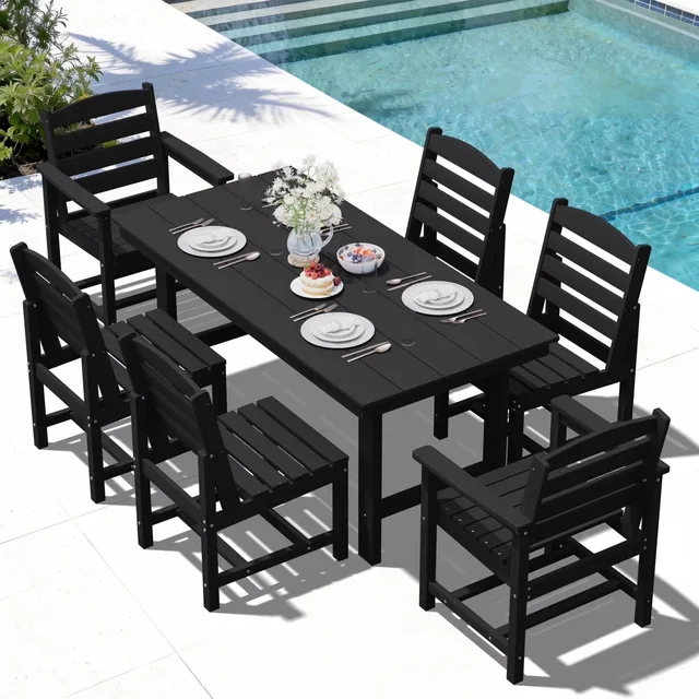 Patio Dining black 24.2" 2"
