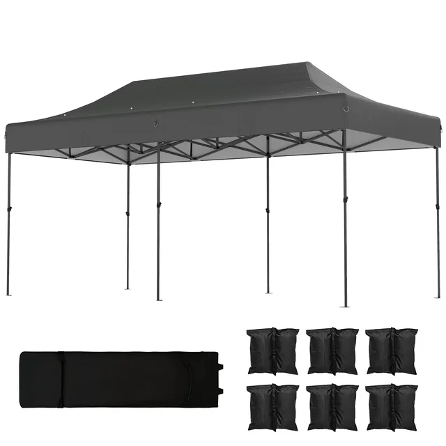 Canopy Shelter 20 ft portable gray