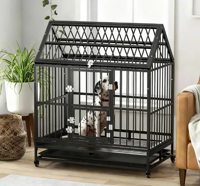 Dog Crate black 33.5" 88 lbs