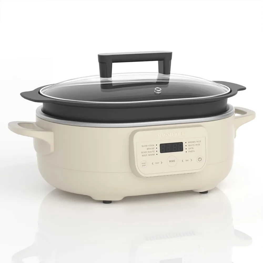 Dutch Oven 6 quart brown white