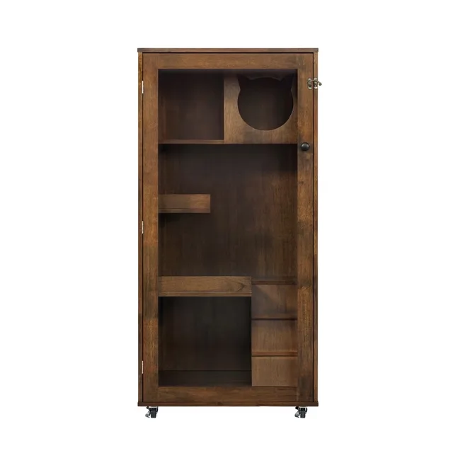 Cabinet 83.78 lb locking brown
