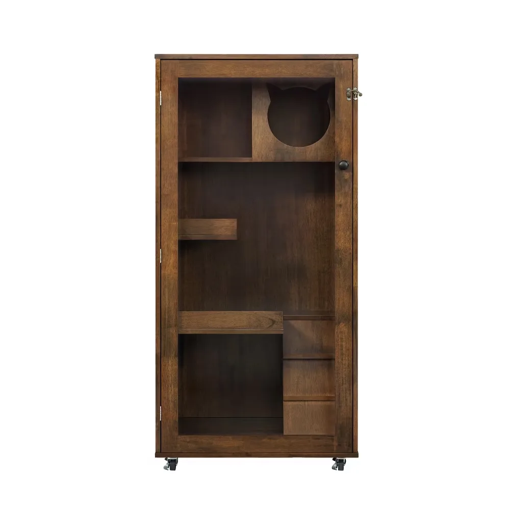 Cabinet 83.78 lb locking brown