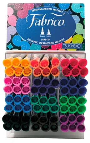 Markers yellow red blue
