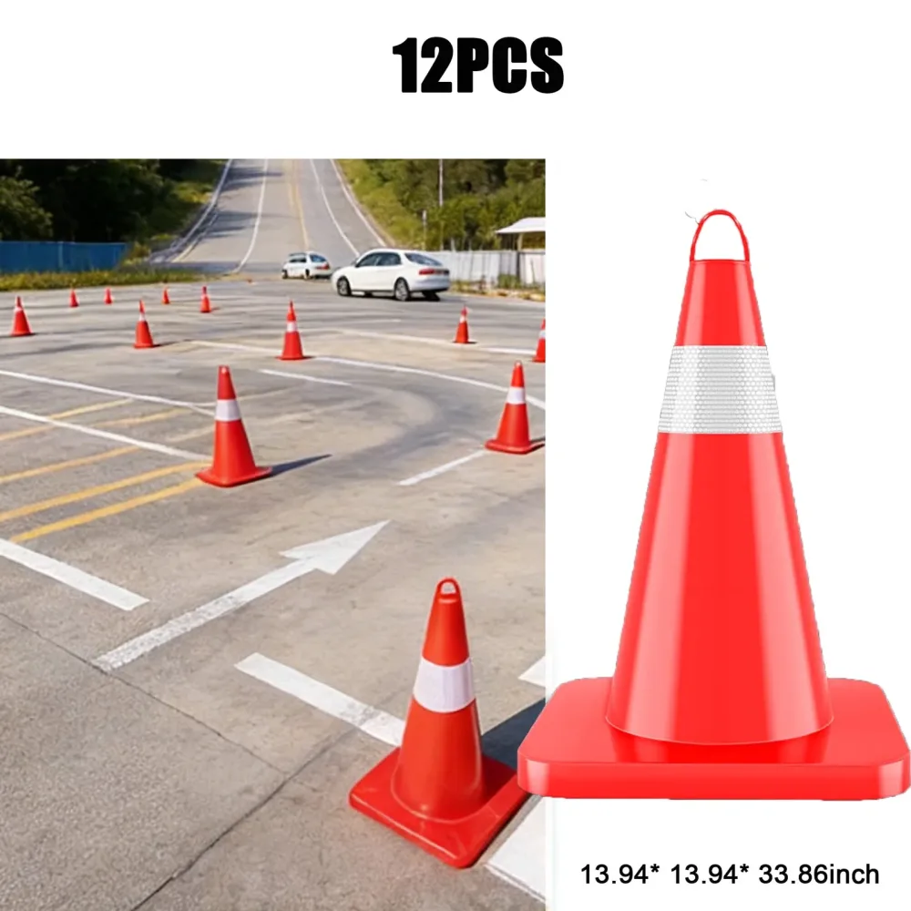 Safety Cones 12 pack 36 inch heavy-duty