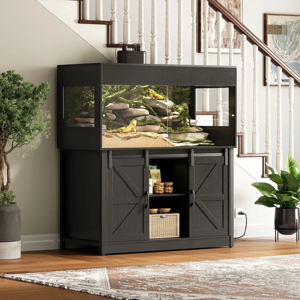 Reptile Terrarium 120 gallon black adjustable