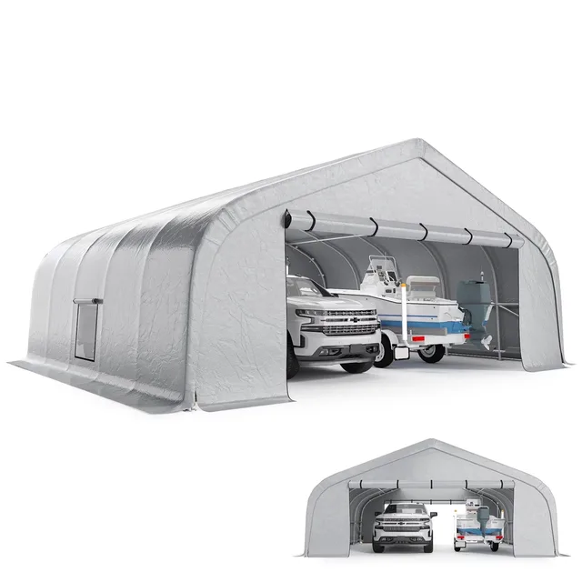 Carport 20' silver gray