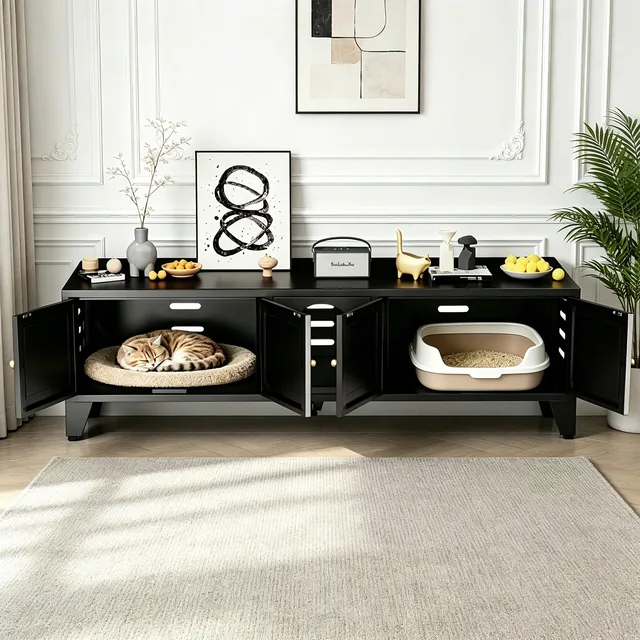 Cat Litter 58" adjustable black