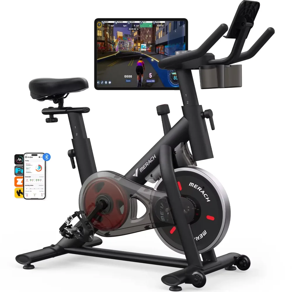 Exercise Bike 330lbs 35 lbs black