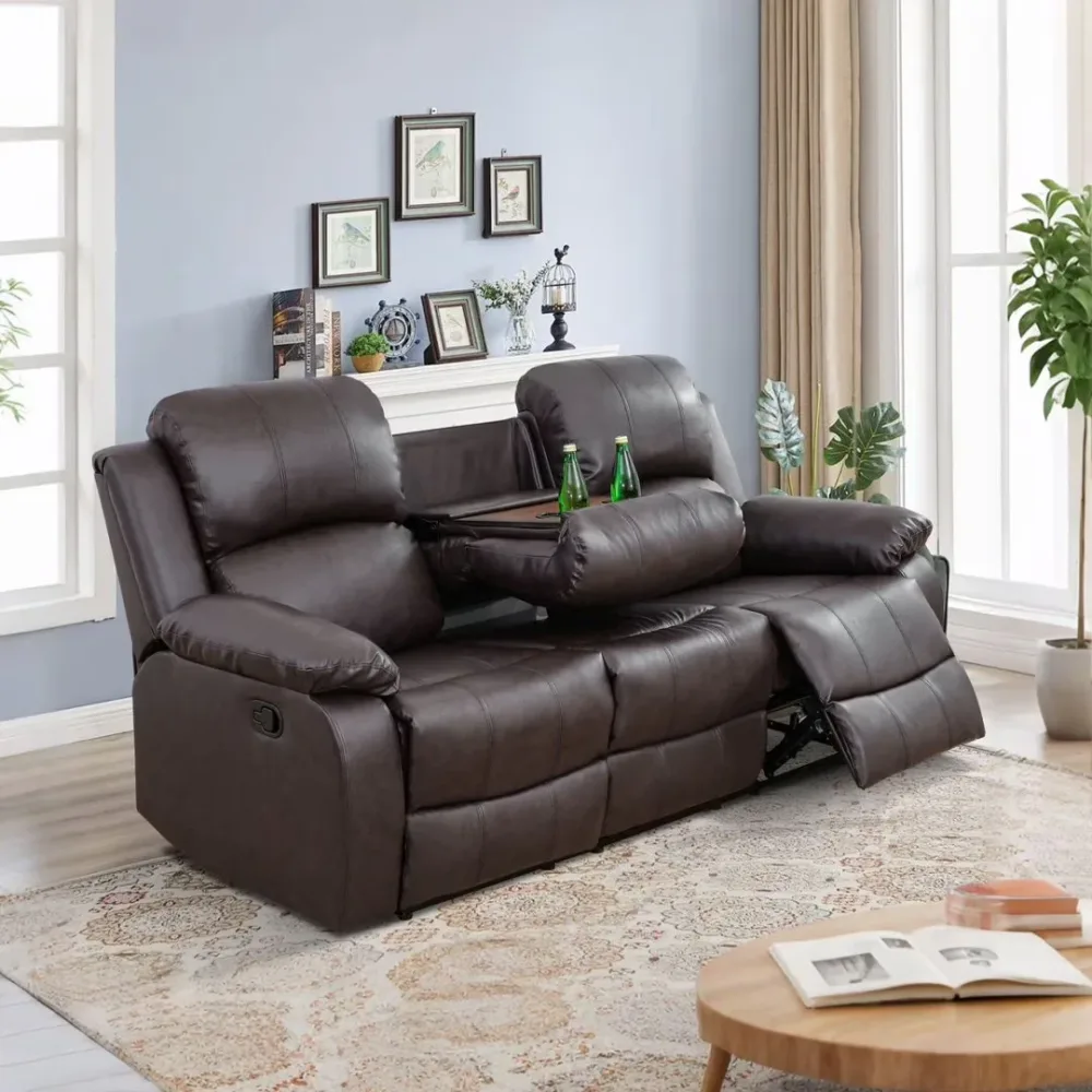 Sofa brown 78.5" 37"
