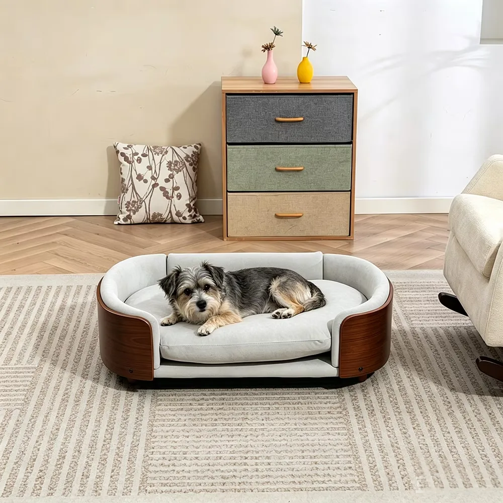 Pet Bed 30 lbs 5 inches gray